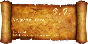 Vojnits Imre névjegykártya